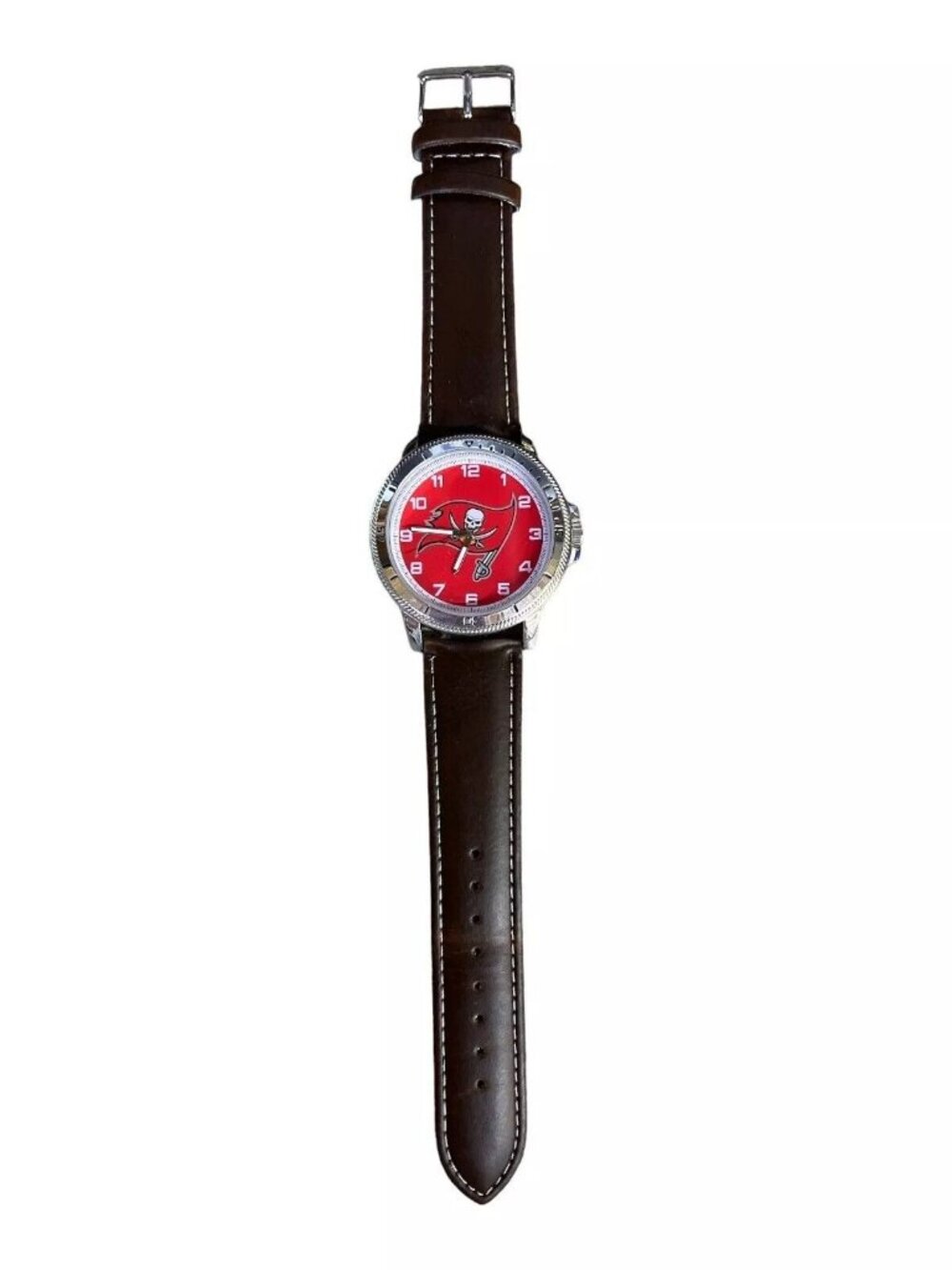 Tampa Bay Buccaneers Sports Watch Sparo BROWN Leather Band Classic NFL Merch